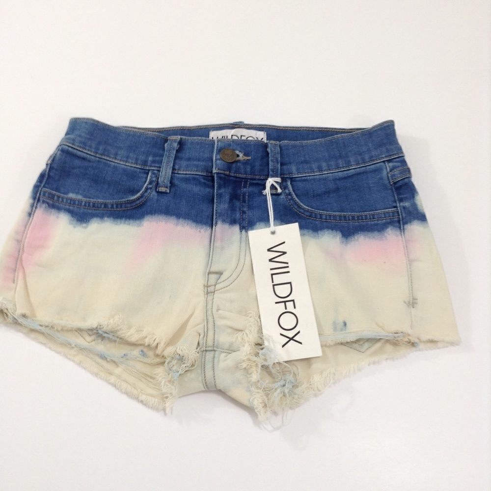 Wildfox Ombré Glow Lara Denim Shorts NWOT